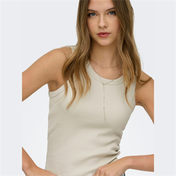 ONLY VAL 2-WAY TANK TOP JRS PUMICE STONE - 15371705